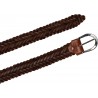 Handmade braided belt in tan vegetable tanned leather