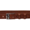 Cinturón de cuero legittimo hebilla rectangular con pasador plano