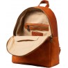 Men's backpack in natural-colored vegetable-tanned leather