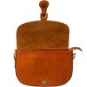 Women's crossbody bag handmade tan vegetable-tanned leather