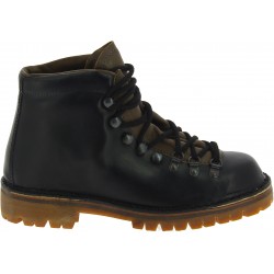 Women's mountain boot in vegetable-tanned leather in black color