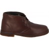 Women's dark brown leather chukka boots with winter lining