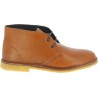 Men's brown leather chukka boots with winter lining