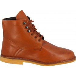 Men's tan leather ankle boots with winter lining