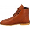 Men's tan leather ankle boots with winter lining