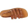 Leather cage sandals for men in tan color leather