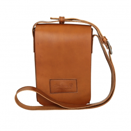 Natural leather shoulder bag long strap Handmade | Gianluca - The ...